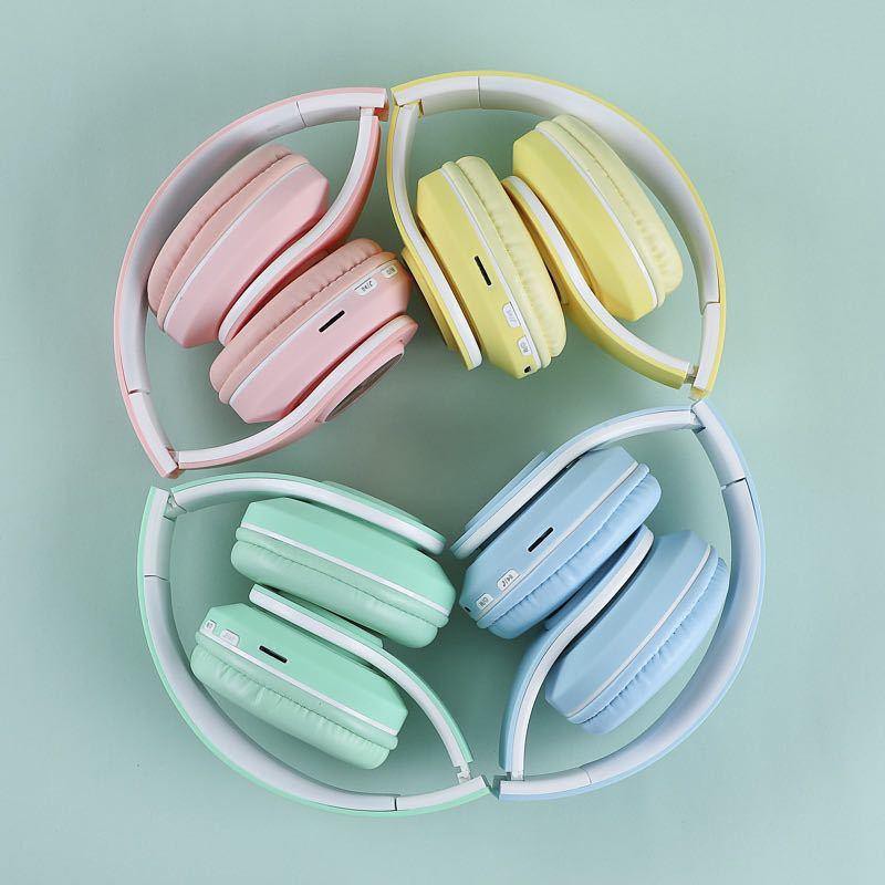 Headphone  HXZ-B39 Macaron With Built-in Mic  / Headphone Light Led Bluetooth wireless