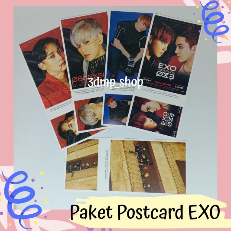 

Terlaris ✨ - [204pc] Paket Postcard lomo lomocard Stiker Exo Obsession3.1.23