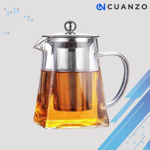 One Two Cups Teko Pitcher Teh Chinese Teapot Maker Glass / Teko Pitcher Teh Kaca / Teko Teh China Poci Thai Tea Kopi Dengan Saringan Stainless Tahan Panas / Teapot Infuser Kaca Saringan Teh Stainless / Pitcher Teh Kaca / Teko Air Minum Kaca Murah Original