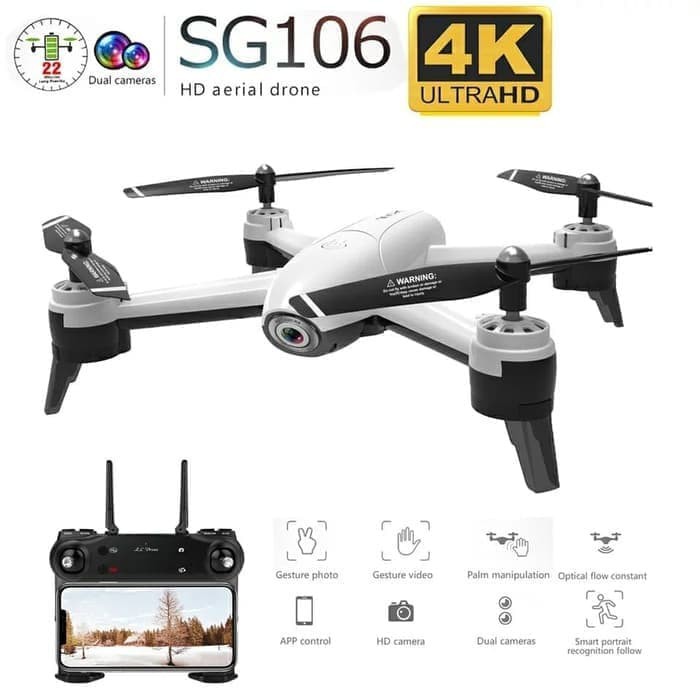 SG106 4K UHD Dual Camera Optical Flow 22mnt Drone VS Visuo F196 Bugs 5