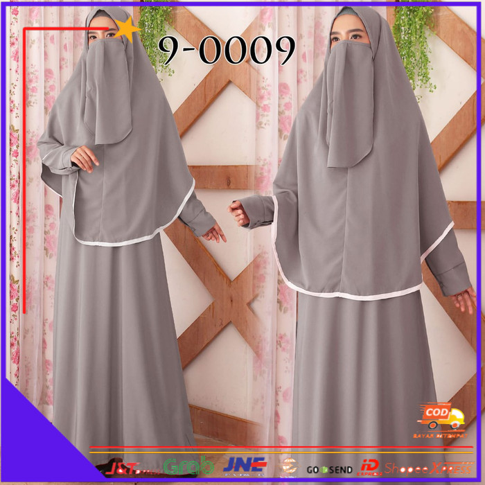 ❤BISA COD❤ HITJAB Baju Gamis Syari Syar i Syar’i Cadar Set Baju Gamis Wanita