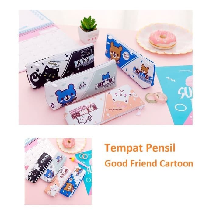 

Super Sale! TP0053 Tempat Pensil Good Friend Cartoon Pencil Case