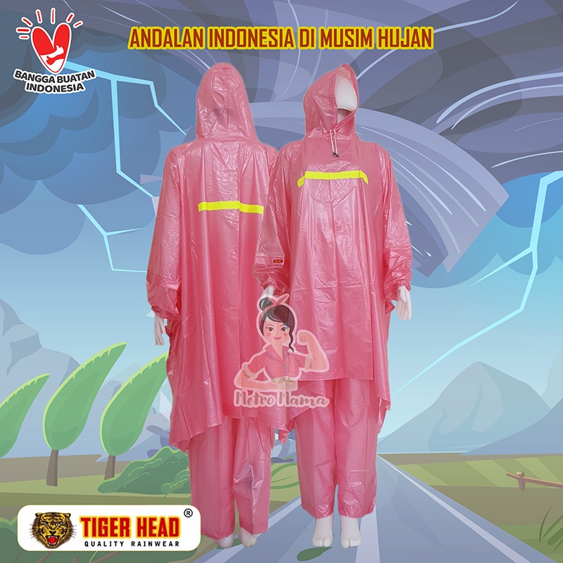 Jas Hujan Ponco Lengan Poncho Celana Eksklusif EXCLUSIVE TIGER HEAD 68214