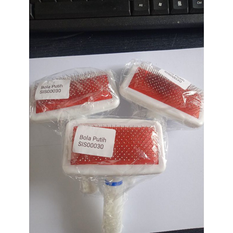 SISIR KUCING GROOMING PET MERAH PUTIH