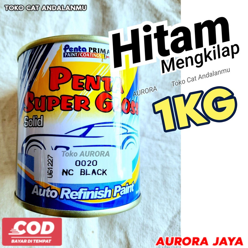 Penta Super Gloss Black Hitam Mengkilap 1Kg Solid Biasa Standart Cat Mobil Motor Sepeda Glos -  Toko