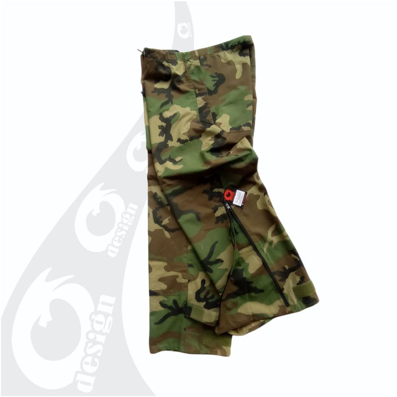vintage trousers us army ecwcs woodland, celana panjang goretex rainpants