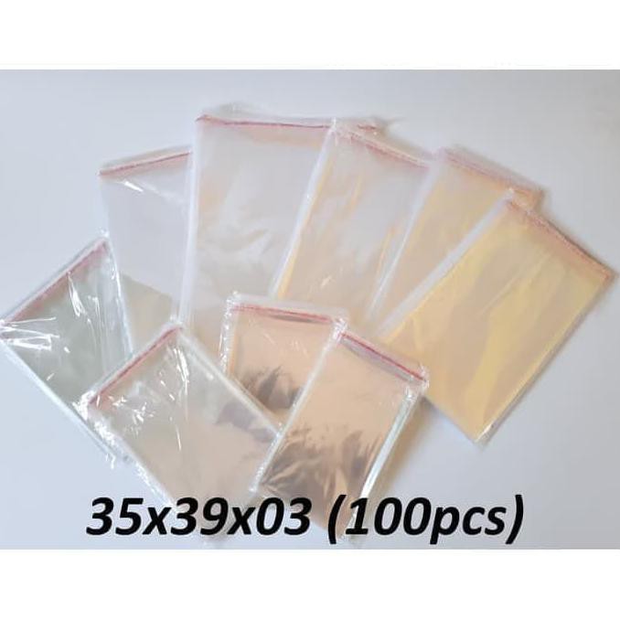 

PLASTIK SEAL OPP 35 X 39 X 03 - PLASTIK KEMASAN BENING ISI 100 LEMBAR
