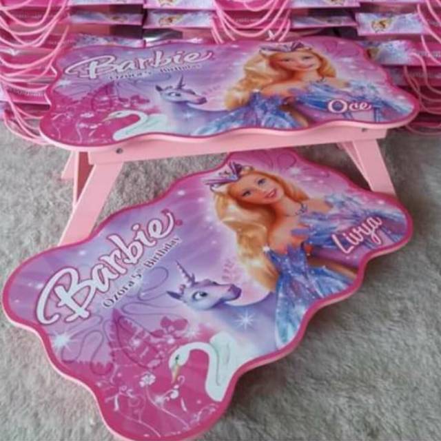 (Promo) Meja Lipat Anak Custom Foto Nama