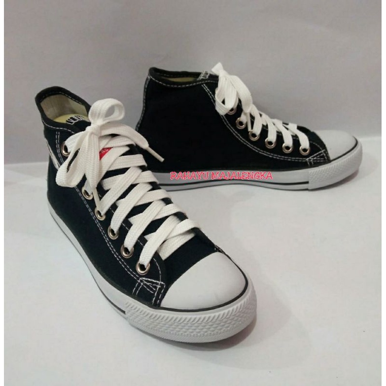 SEPATU SEKOLAH DALLAS CAMPUS TINGGI UK 28-42 / DALLAS CAMPUS HC / HITAM PUTIH