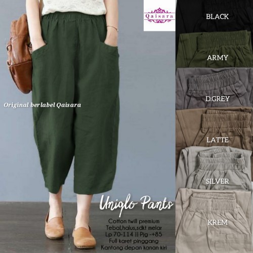 CELANA 7/9 WILLOW WILOW PANTS LINEN SASHA CROP HARUKA HINATA KOREAN STYLE BEST SELLER WANITA REMAJA