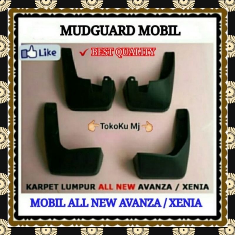 MUDGUARD MOBIL ALL NEW AVANZA TYPE G / XENIA (KARET LUMPUR/KARPET LUMPUR/PENAHAN LUMPUR MOBIL)