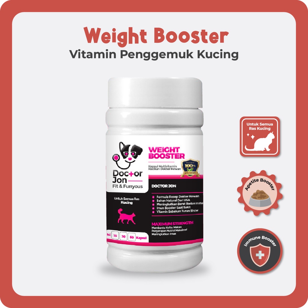 Vitamin Kucing Penambah Nafsu Makan &amp; Penggemuk / Doctor Jon Wight Booster