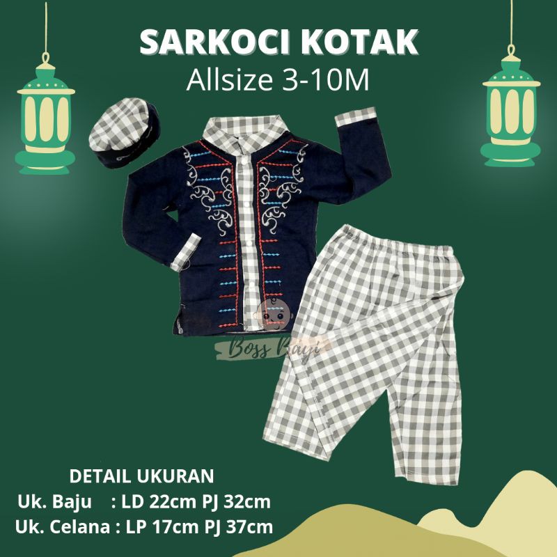 SARKOCI Sarung Celana Koko Peci Bayi Anak / Baju Lebaran