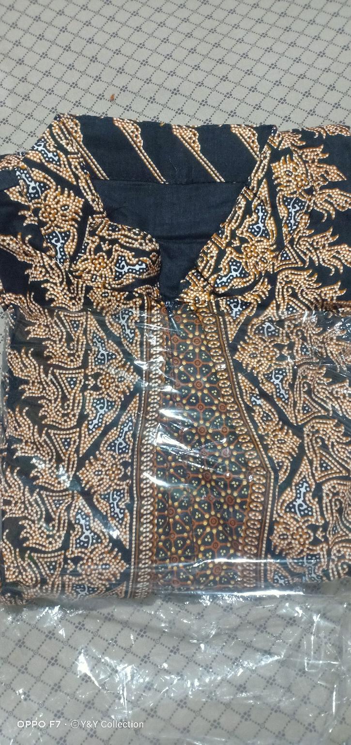 Couple Gamis Cardi Modang Kembang Batik Layer Pasangan Sarimbitan Pesta Kondangan Cantik Sepasang