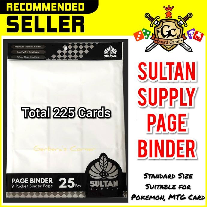 Sultan Supply Page Binder Standard Size Pokemon MTG Card Sleeves Album