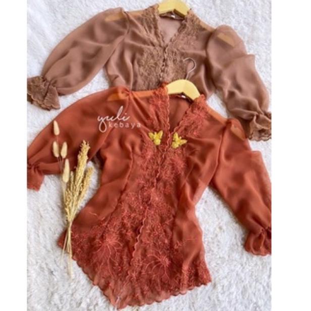 (TERBARU)Kebaya Jadi Bordir Bali Premium ( Baca deskripsi )| Bordir Kartini Lengan Kerut