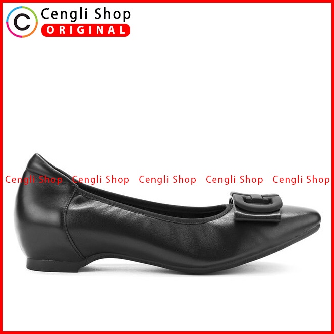 SEPATU HEEL KULIT ANDREW LOW HEELS WANITA ORIGINAL FORMAL HITAM ANW01