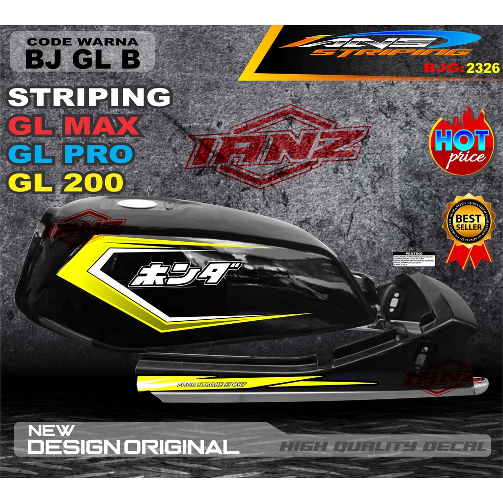 STRIPING CUSTOM GL PRO TERBARU / STIKER MOTOR GL TERMURAH / STRIPING MOTOR GL 100 / STIKER MOTOR