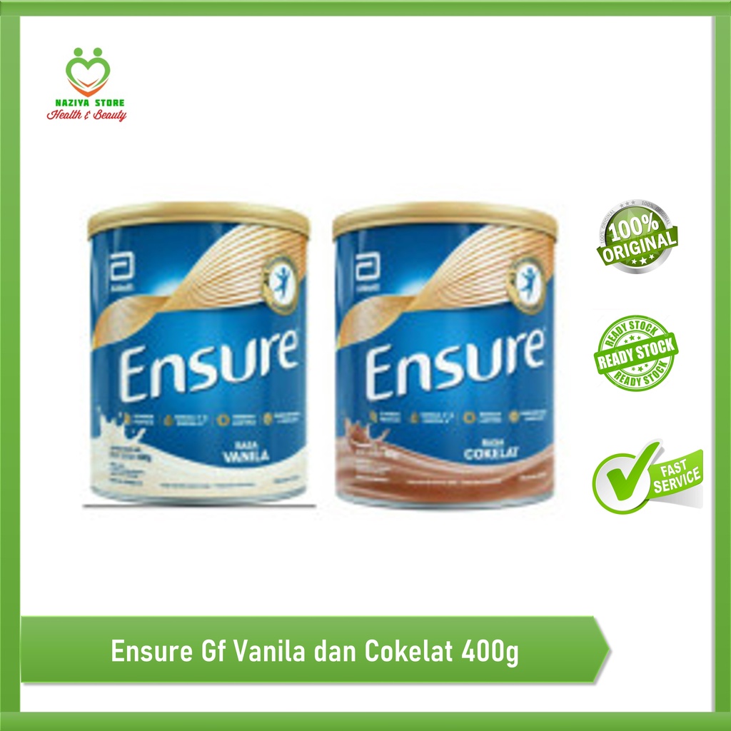 

Ensure GF Coklat dan Vanila 400 Gram Susu Rendah Laktosa