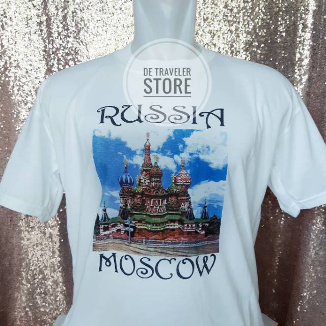 Kaos Souvenir Negara Rusia / Baju Eropa Rusia Moscow