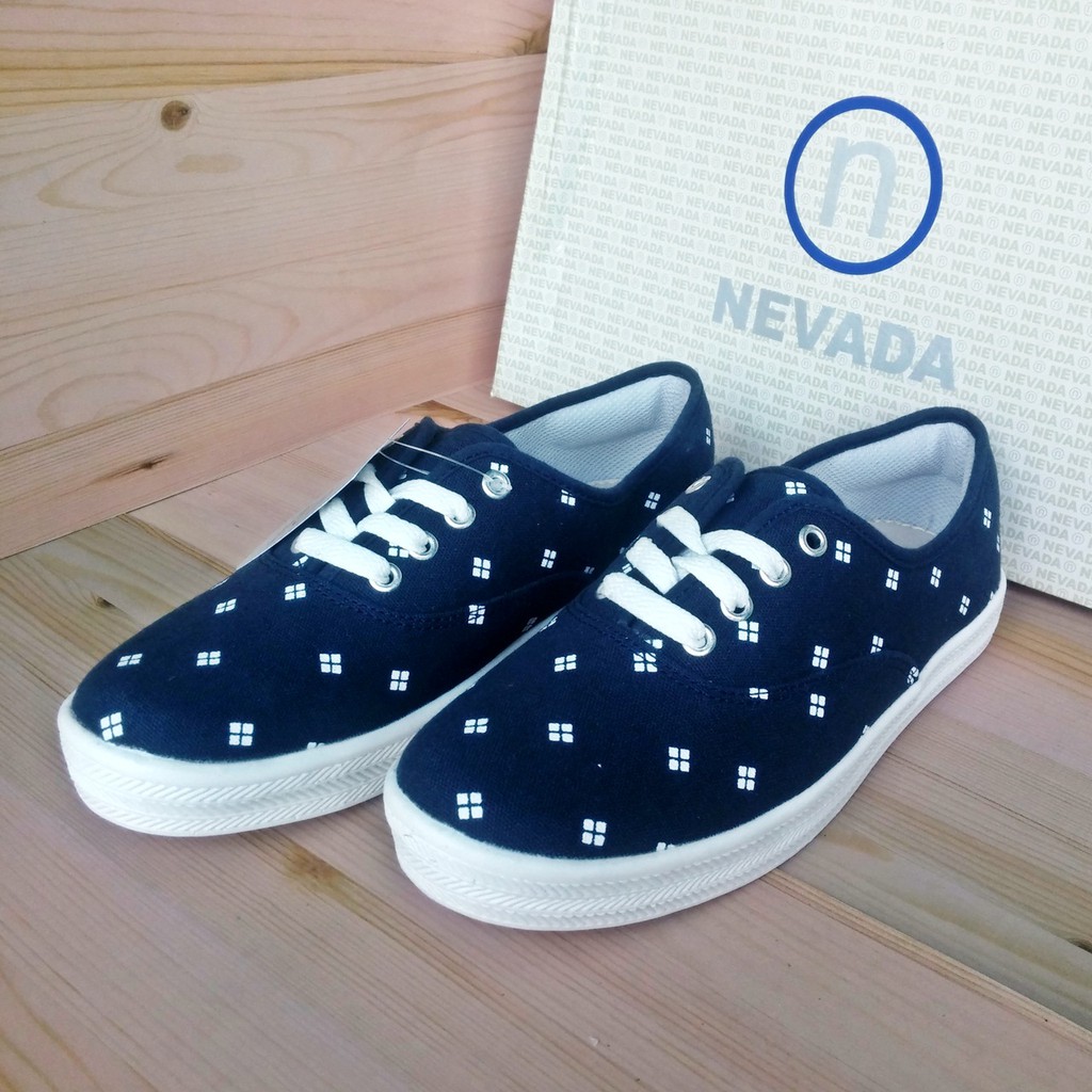 NEVADA BK3583NV Sepatu Sneakers Kanvas Navy Wanita Casual Original Matahari