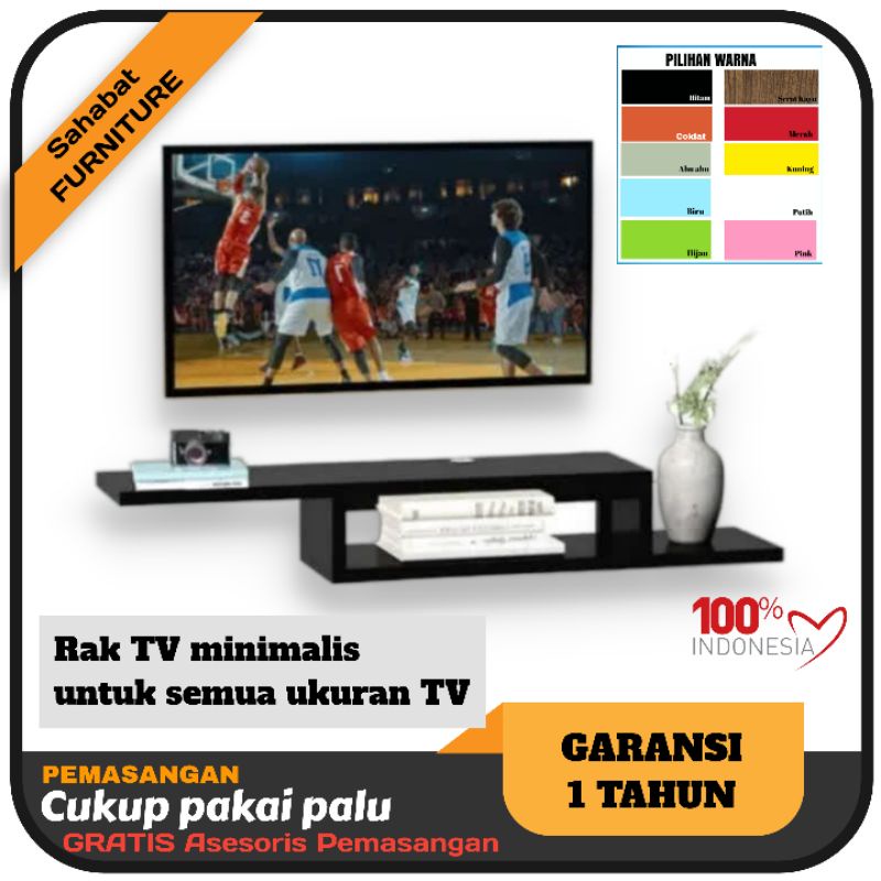 Rak dinding tv modern 116 cm