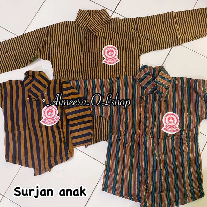 kebaya wanita surjan lurik anak laki-laki