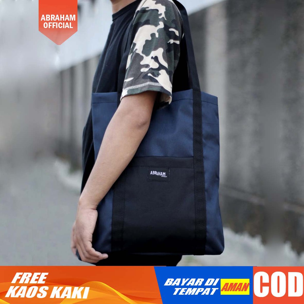 ABRAHAM- TOTEBAG PRIA UNISEX PRIA WANITA CORDURA tas tote bag