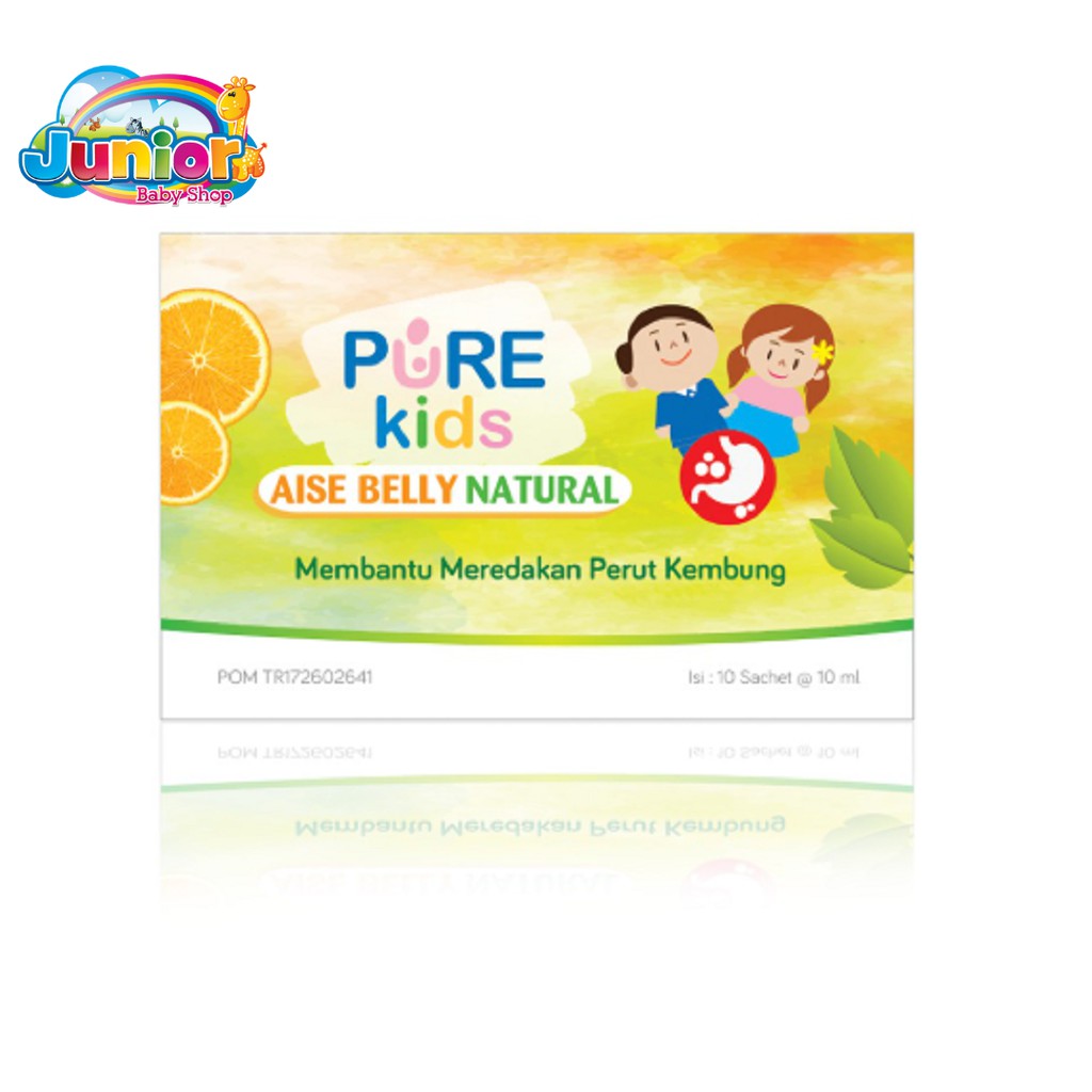 Pure Kids Aise Belly Natural 10ml 10 sachet - Obat Meredakan Perut Kembung