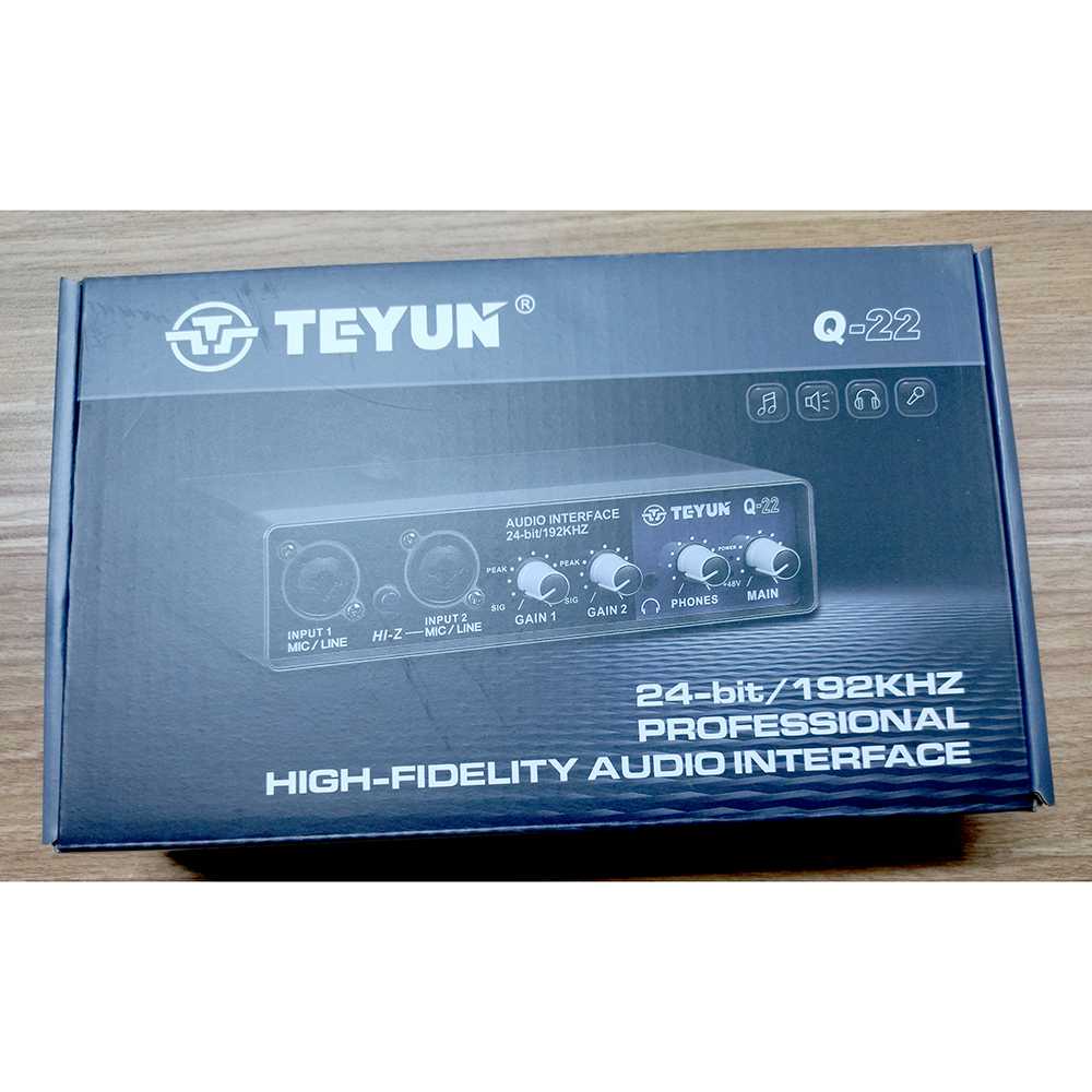 Teyun Microphone Hi-Fi Sound Card Amplifier USB Live Broadcast - Q-22 ( Al-Yusi )