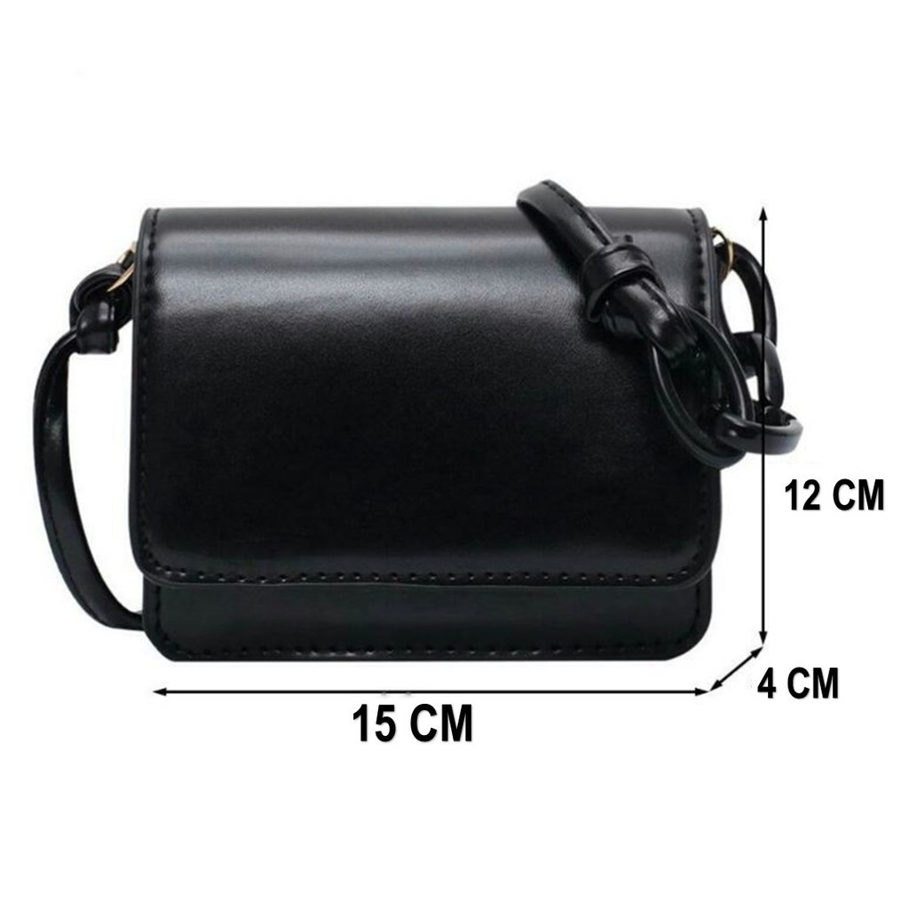 HC Tas Selempang Mini Sachel Slingbag Wanita Kotak Rantai Satchel Tas Vintage Korea Kekinian-8