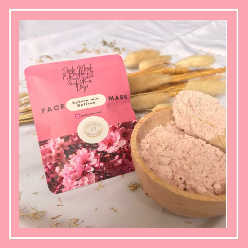 masker  organik sakura mix saffron