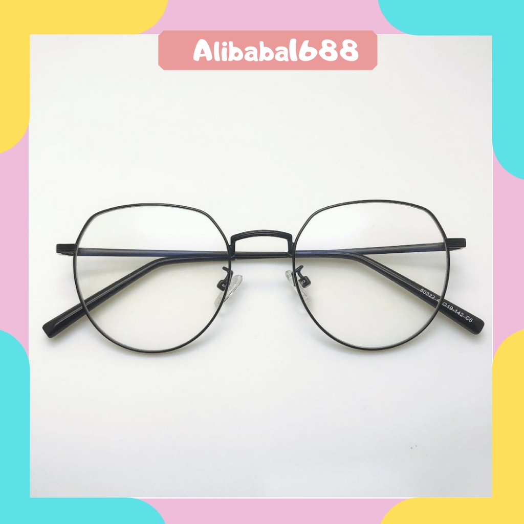 *ALIBABA1688*Kacamata Anti Radiasi/ Kacamata Baca Frame Anti Radiasi Kacamata Metal Gaya Retro Untuk Pria / Wanita