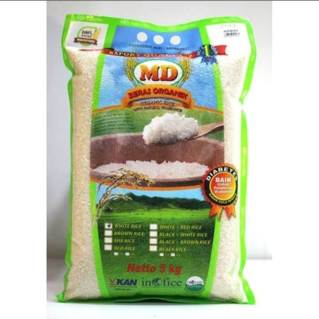 

Organic White Rice (Pandan Wangi) - Beras Sehat - Pulen - MD 5kg