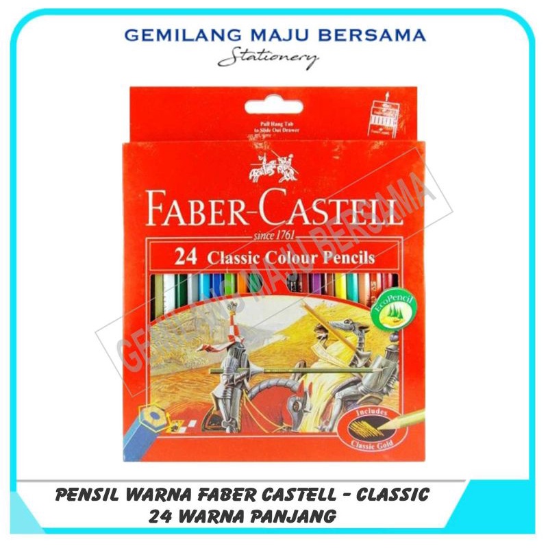 

Pensil Warna Faber Castell Clasic 24 Warna ( Panjang / Clasic )
