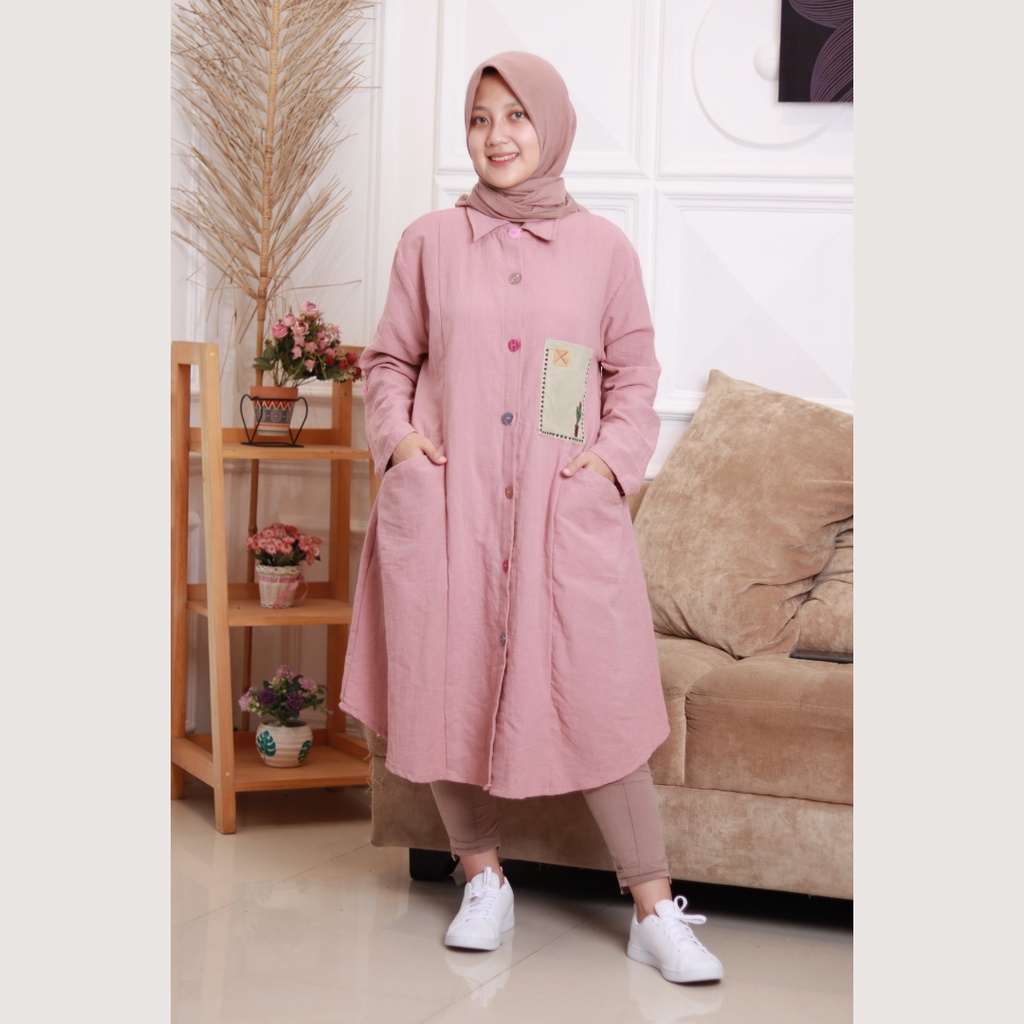 Baju wanita | Sahmura Dress Wanita Tunik Panjang