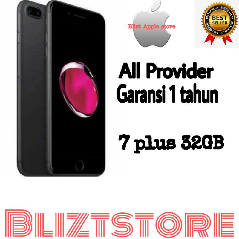 iPhone 7Plus 32GB All Sim Silent Fullset Original Second Like New Mulus100% 3utools All Green (Garansi 1 Tahun)