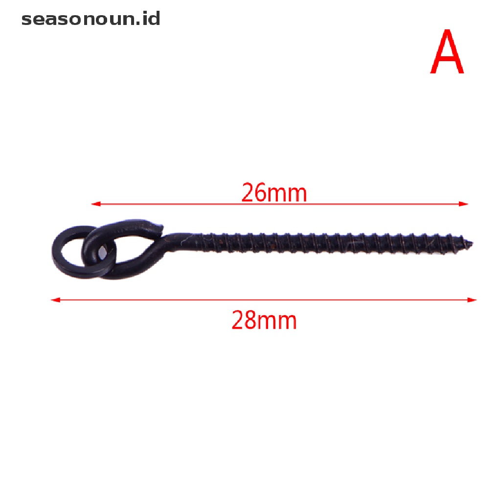 10 Pcs Sekrup Umpan Pancing Dengan Cincin Putar Bentuk D