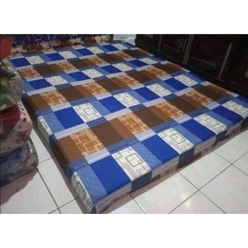 kasur busa D26 rakit berkualitas anti kempes ukuran 180x140x10 cm READY MOTIF BAGUS DAN NYAMAN GRATIS BANTAL DAN GULING