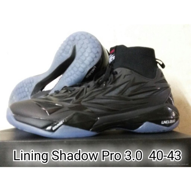 Sepatu Badminton Lining Shadow Pro 3.0 Black Original