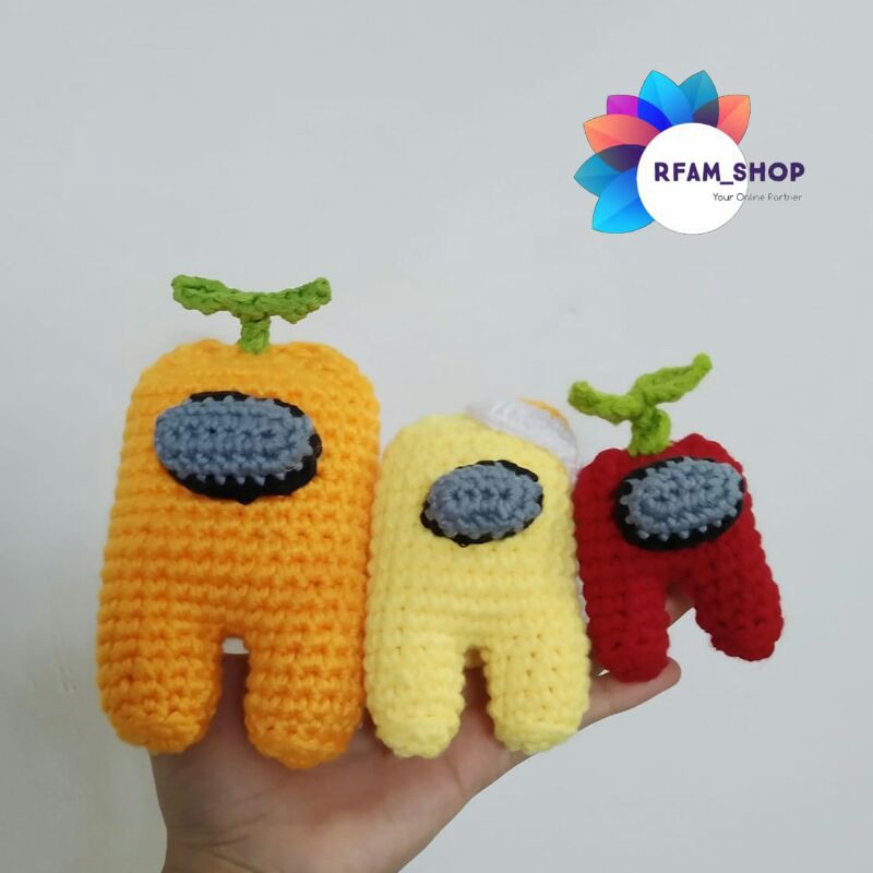 Boneka Among Us Rajut Heroes Among Us Among Us Doll Boneka Karakter Amigurumi Among Us Shopee Indonesia