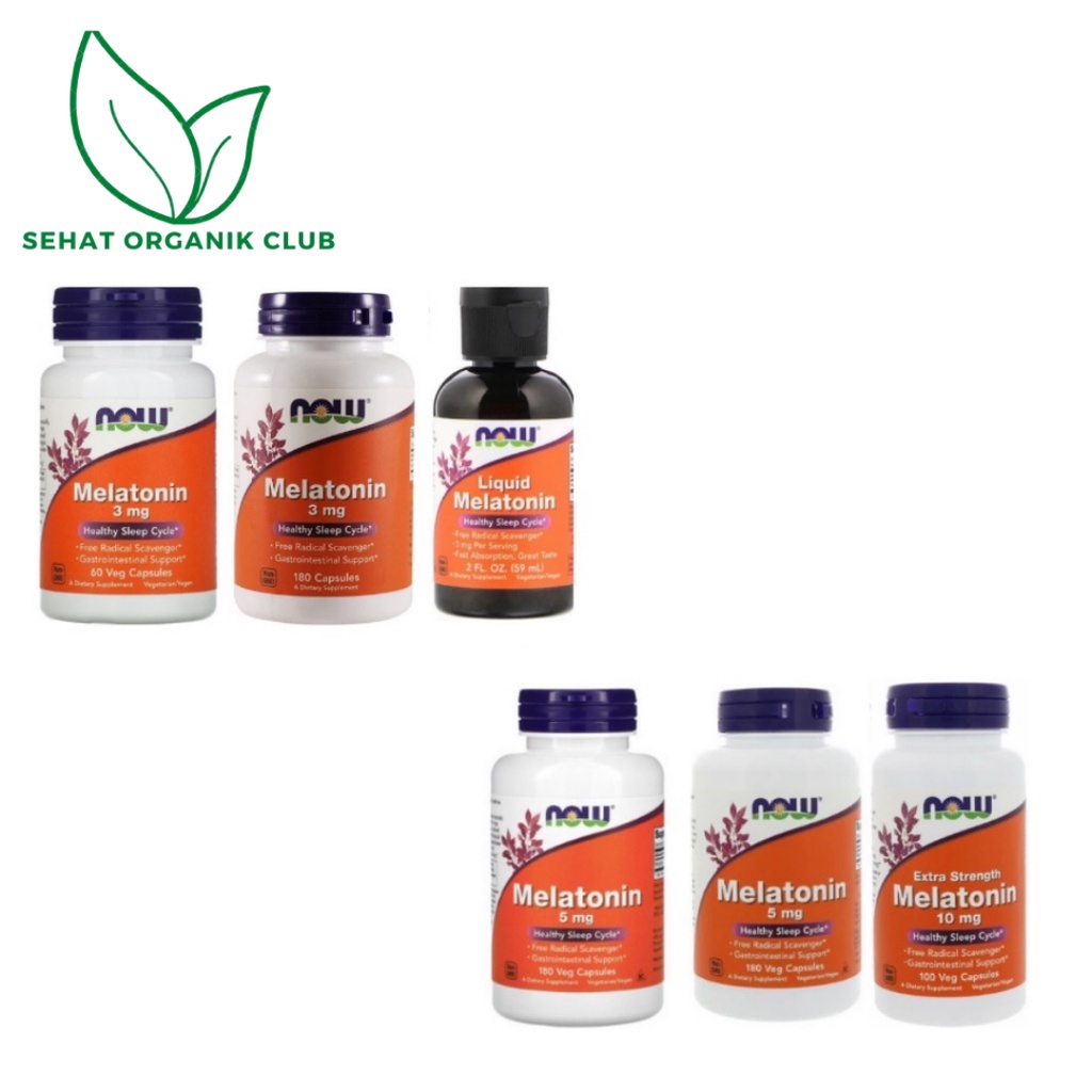 Now Foods Melatonin 3 mg 180 Caps ; melatonin 3 mg 60 Caps ; Liquid Melatonin 59 ml ; Melatonin 5 mg