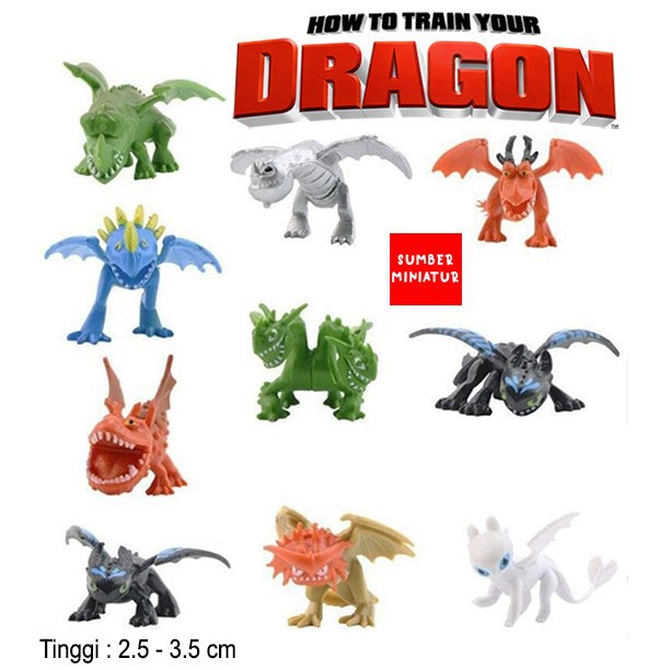 How to Train Your Dragon Set Figure Mainan Koleksi Night Fury