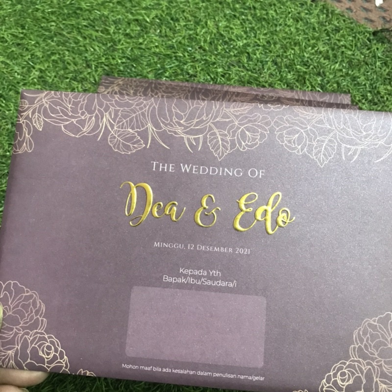 undangan hardcover poly embos