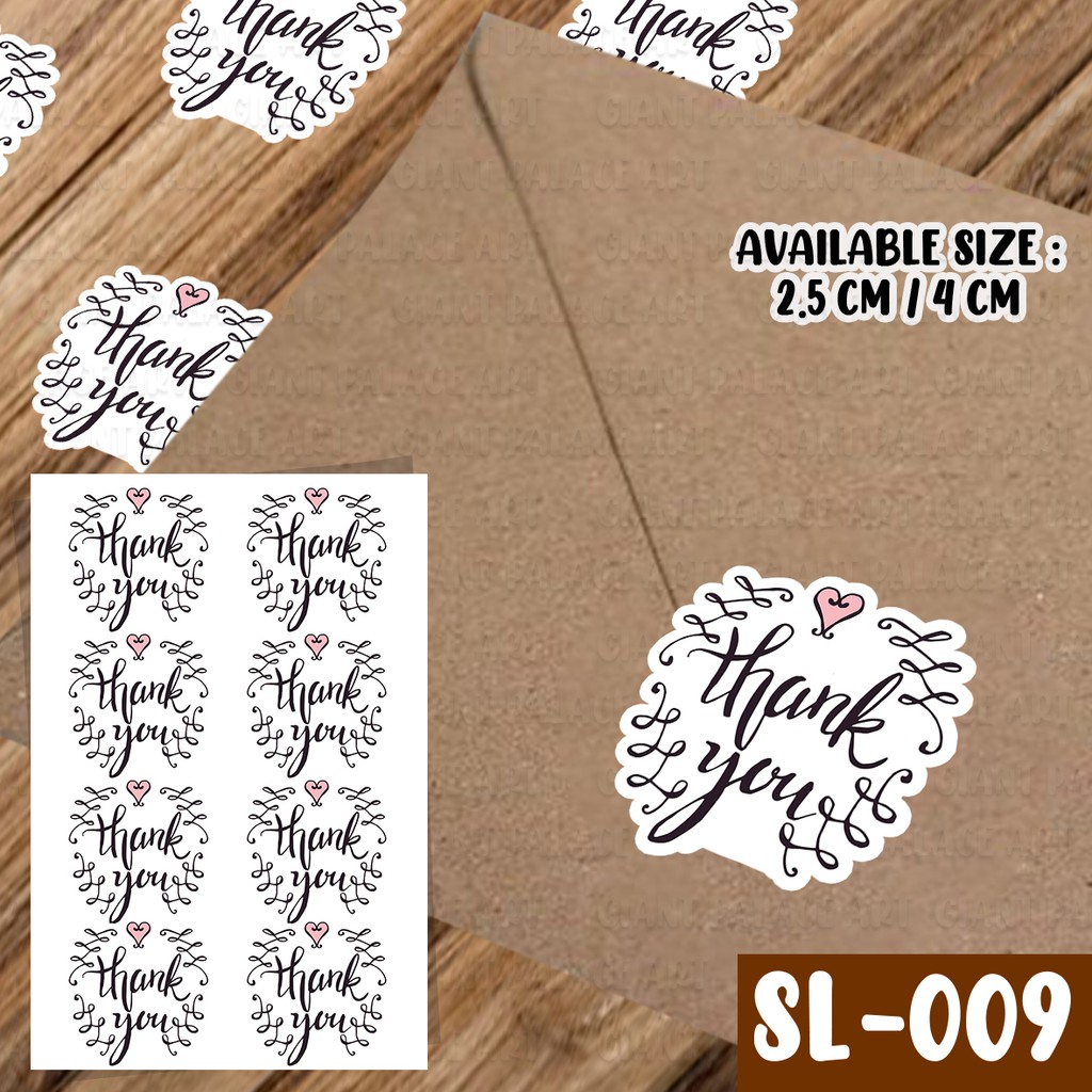 

[GIANT PALACE] 135 PCS LABEL PRODUK / THANKYOU STICKER / STICKER THANK YOU MURAH SL 009