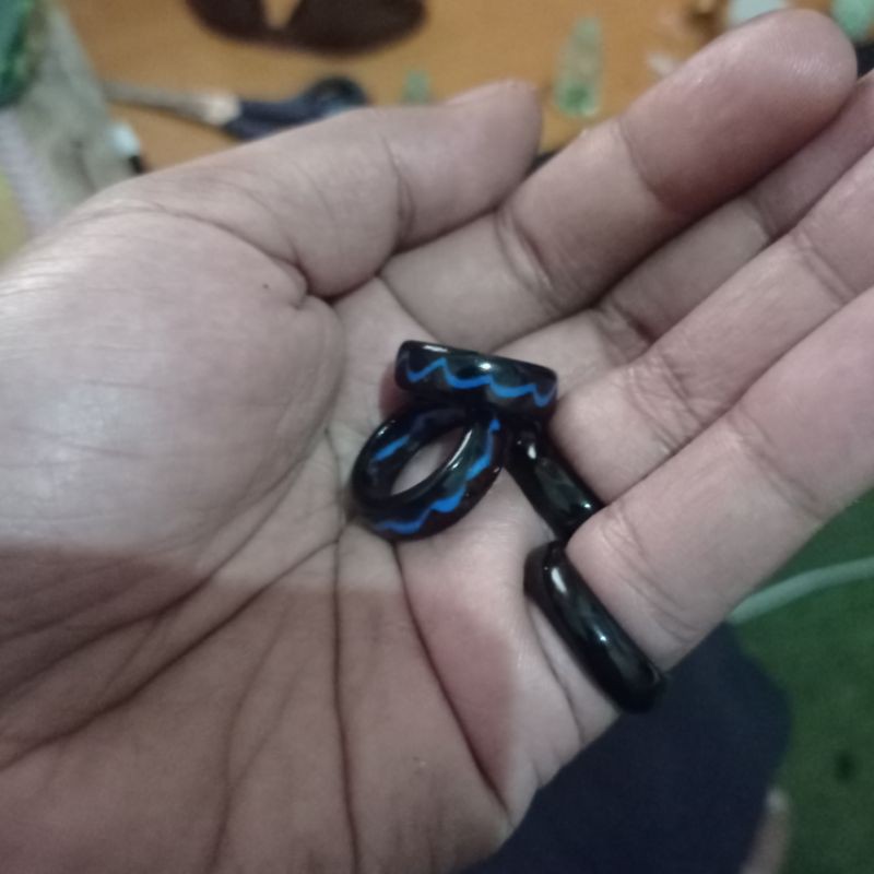 KSJ Cincin Custom - Cincin Kayu - Cincin Resin - Cincin Unik - Cincin Pria Wanita - Cincin Glow