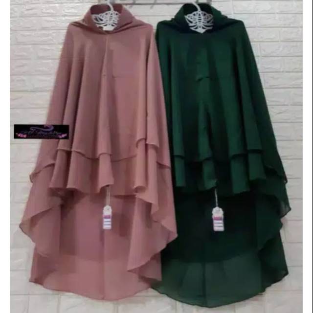 Khimar jilbab Ceruti babydoll instant jumbo