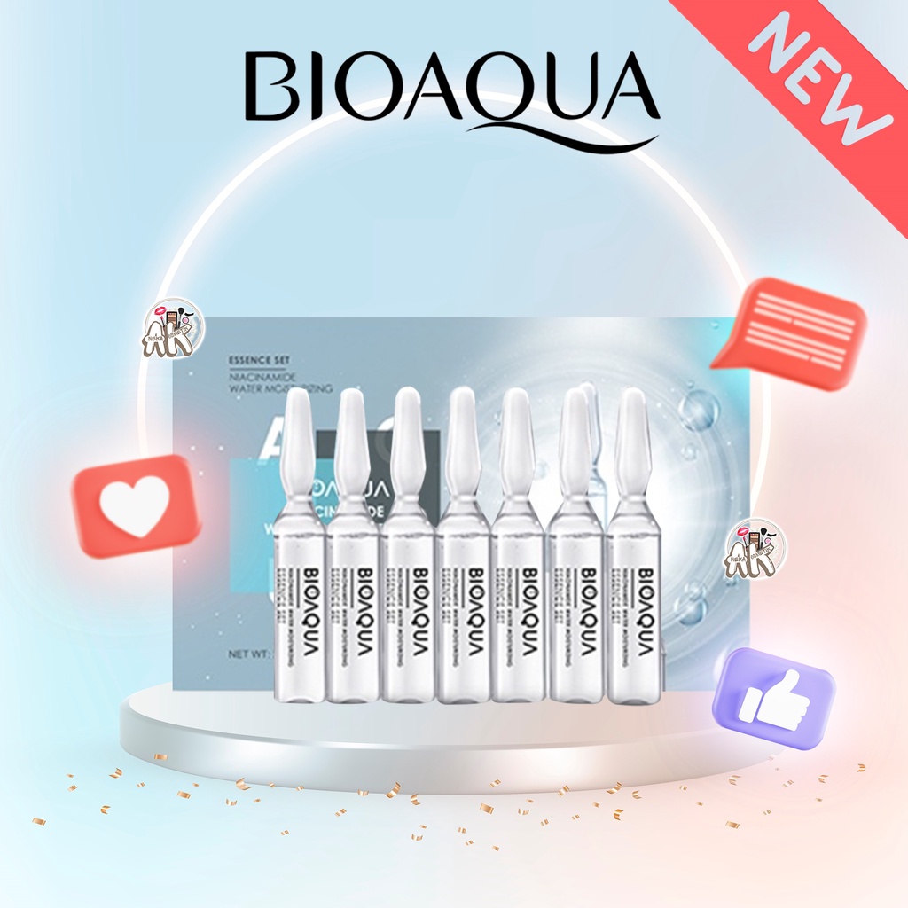 BIOAQUA AMPOULE SERUM SET ISI 7PCS / 2 ML ( NIACINAMIDE WATER MOISTURIZER ESSENCE SET BRIGHTENING )