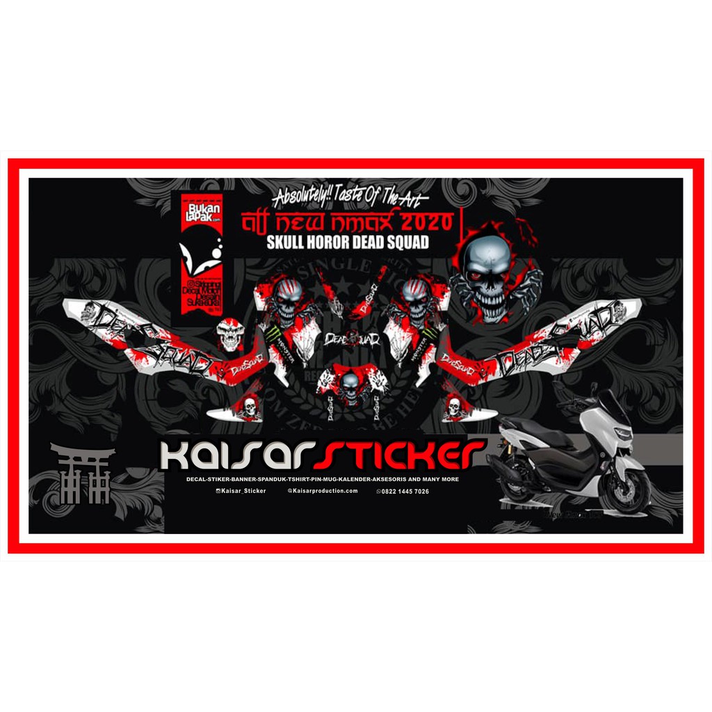 decal sticker motor sticker striping motor all new n max 155 2020 design scull