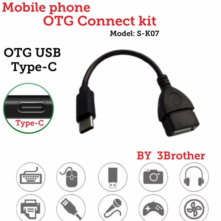 Adaptor Converter Kabel Smartphone OTG USB Type-C Male To USB 3.0